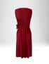 NEW HALLHUBER MIDI-KLEID MIT RINGEN IN STRETCH-VISKOSE-GABARDINE