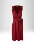 NEW HALLHUBER MIDI-KLEID MIT RINGEN IN STRETCH-VISKOSE-GABARDINE